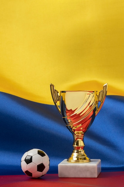 Free photo still life of colombia national soccer team