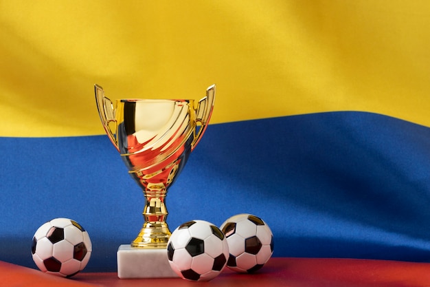 Free photo still life of colombia national soccer team