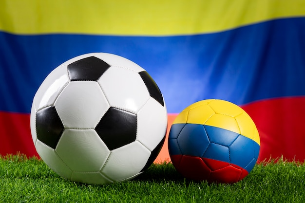 Free photo still life of colombian national soccer team