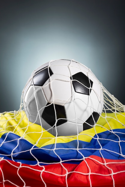 Free photo still life of colombian national soccer team