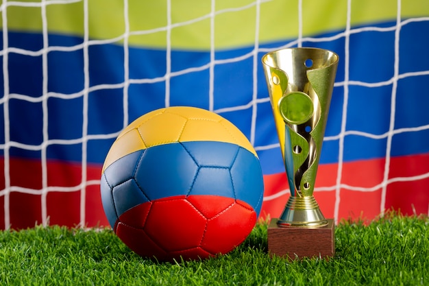 Free photo still life of colombian national soccer team