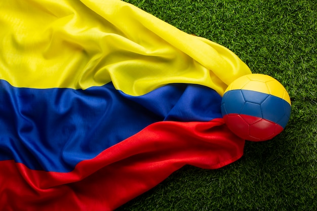 Free photo still life of colombian national soccer team