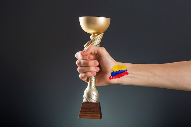 Free photo still life of colombian national soccer team