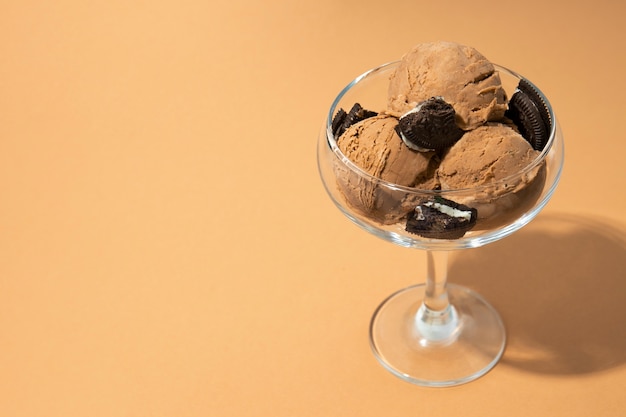 Free Photo still life of cookies and ice cream