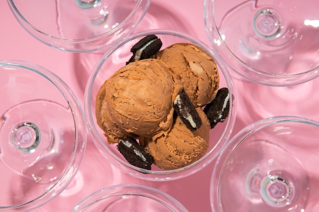 Free Photo still life of cookies and ice cream