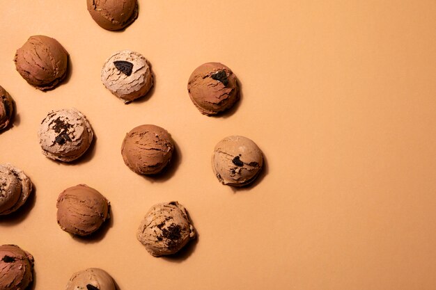 Still life of cookies and ice cream