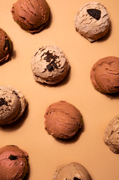 Free Photo still life of cookies and ice cream