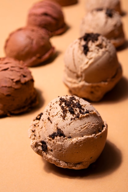 Still life of cookies and ice cream