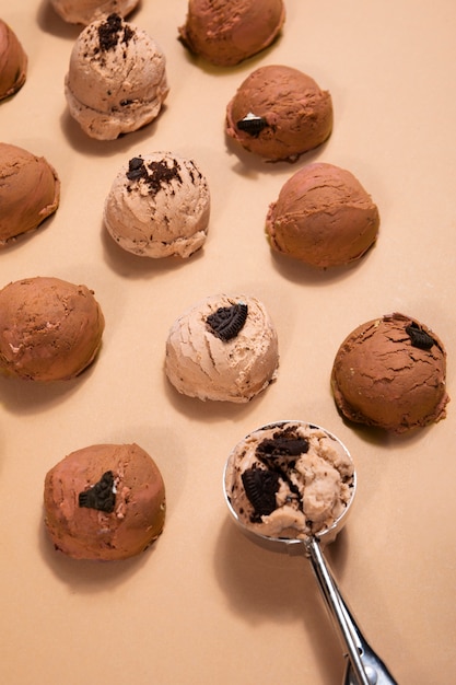 Free Photo still life of cookies and ice cream