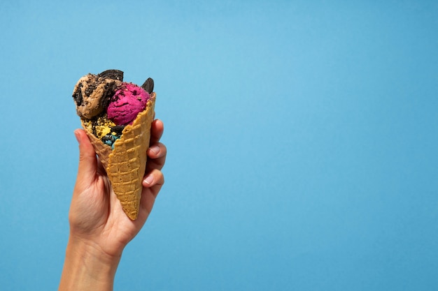 Still life of cookies and ice cream