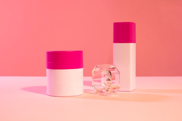 Free photo still life of cosmetic products