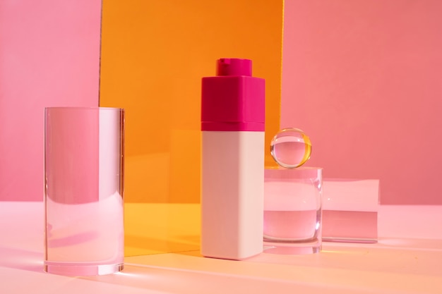 Free photo still life of cosmetic products