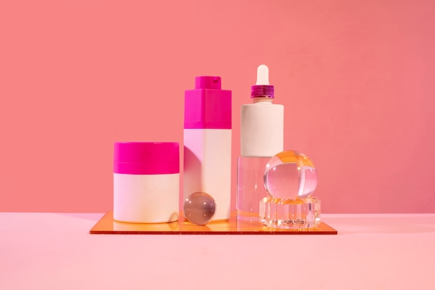 Free Photo still life of cosmetic products