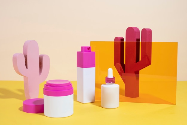 Still life of cosmetic products