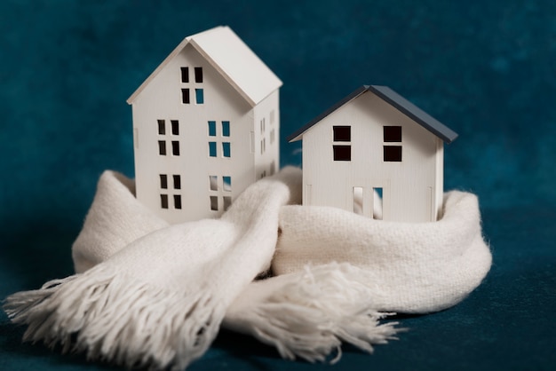 Free photo still life of cozy house with toys