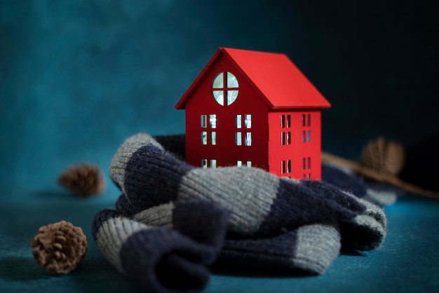 Free photo still life of cozy house with toys