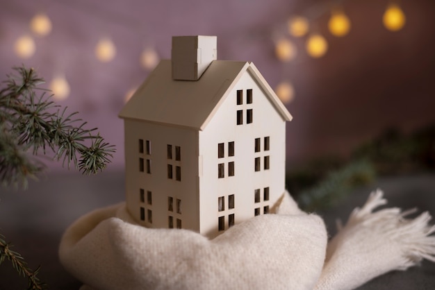 Free photo still life of cozy house with toys