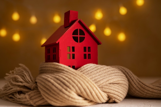 Free photo still life of cozy house with toys