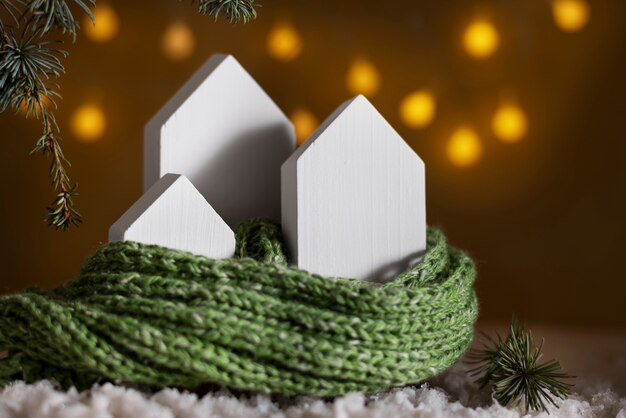 Free photo still life of cozy house with toys