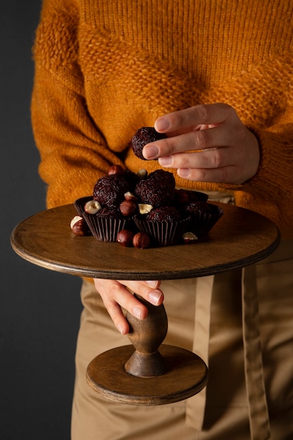 Free photo still life of cup of brazilian acai dessert