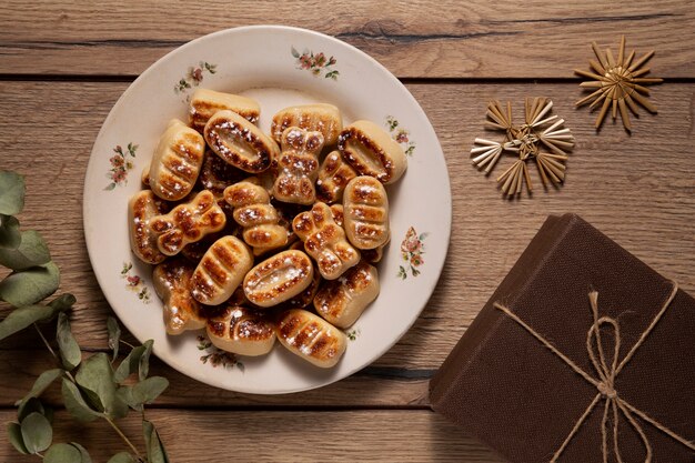 Still life of delicious pastry