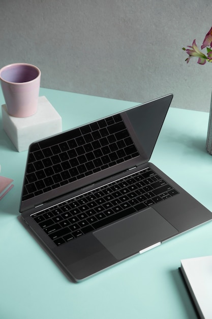 Free photo still life of device on table