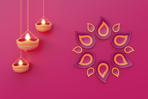 Free photo still life for diwali arrangement