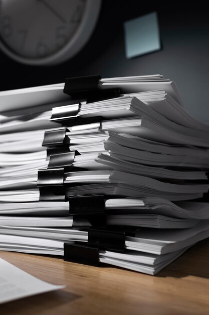 Still life of documents stack