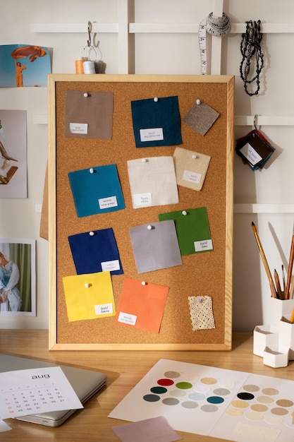 Free Photo still life of fashion designer's office