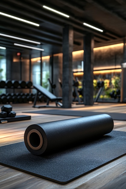 Free photo still life of foam roller