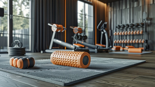 Free photo still life of foam roller