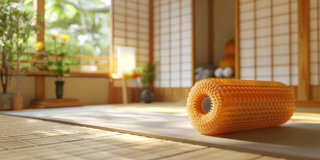 Free photo still life of foam roller