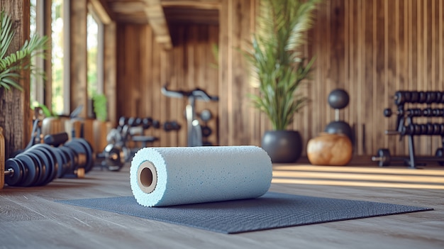 Free Photo still life of foam roller