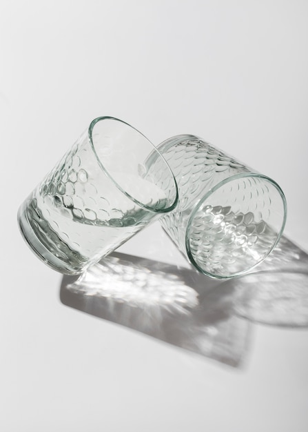 Free Photo still life of glass cups