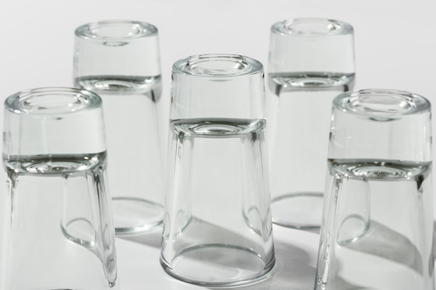 Free Photo still life of glass cups