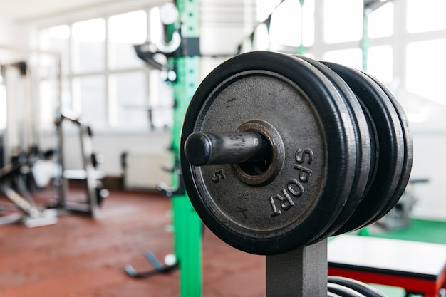 Free photo still life of gym equipment