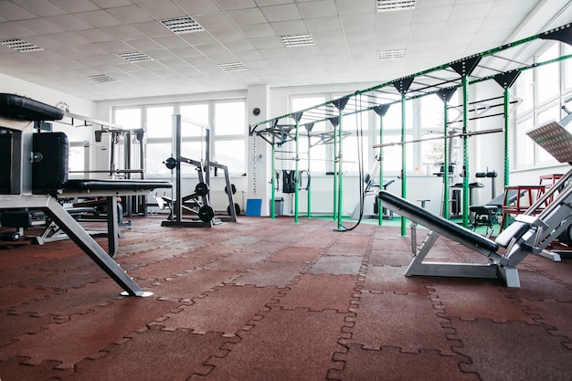 Still life of gym equipment