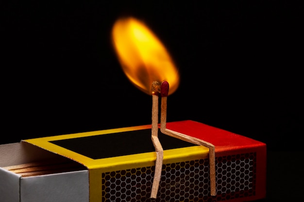 Free photo still life of matches burning