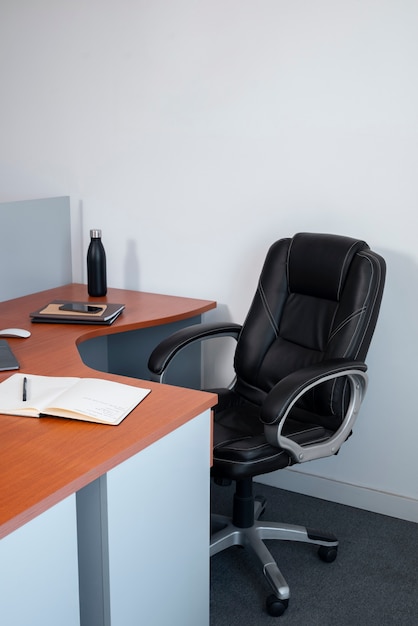 Free photo still life of office chair indoors