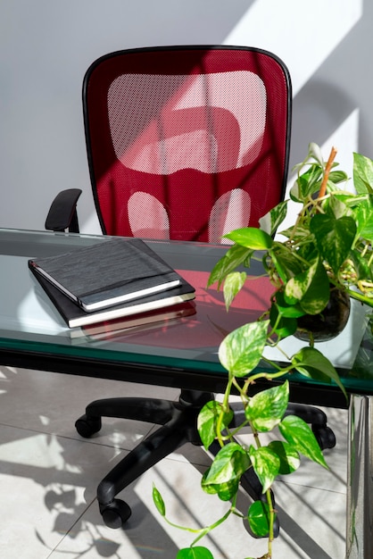 Free Photo still life of office chair indoors