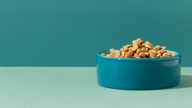 Still life pet food arrangement