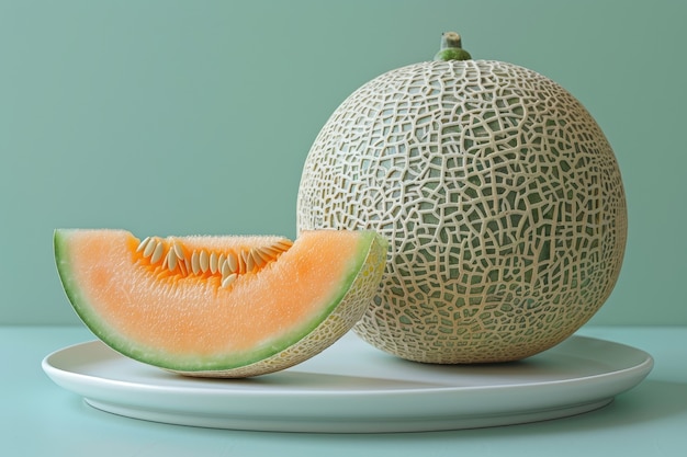 Free Photo still life of photorealistic cantaloupe melon