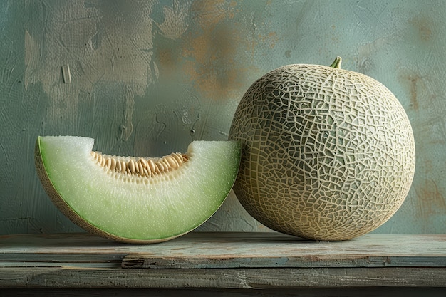 Free Photo still life of photorealistic cantaloupe melon