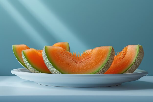 Free Photo still life of photorealistic cantaloupe melon