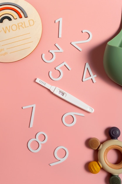 Free photo still life of positive pregnancy test