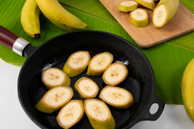 Free photo still life of recipe with plantain banana