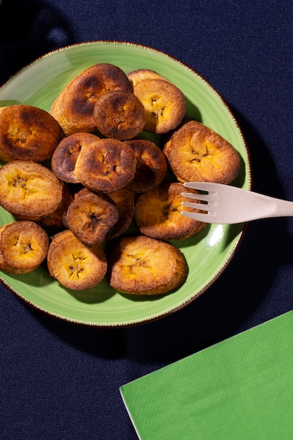 Free photo still life recipe with plantain