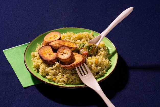 Still life recipe with plantain