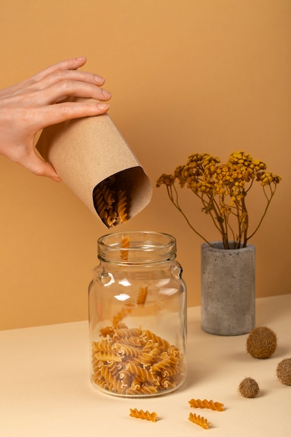 Free photo still life of refillable and reusable container