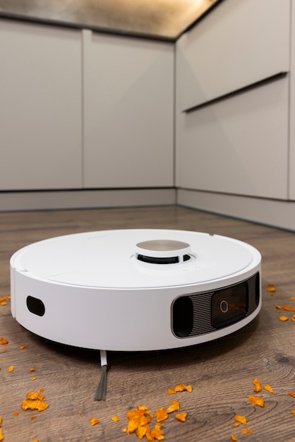 Free photo still life of robotic vacuum